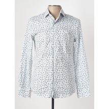 IZAC - Chemise manches longues bleu en coton - Homme - Taille S - Modz