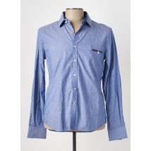 IDOLS MAGAZINES - Chemise manches longues bleu en coton - Homme - Taille M - Modz