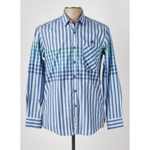 ARISTOW - Chemise manches longues bleu en coton - Homme - Taille M - Modz