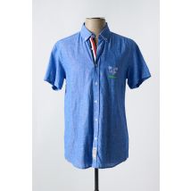 ARISTOW - Chemise manches courtes bleu en coton - Homme - Taille M - Modz