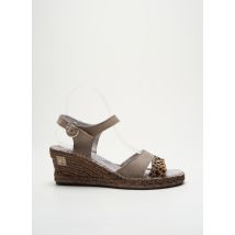 BRUMA - Espadrilles gris en cuir - Femme - Taille 40 - Modz