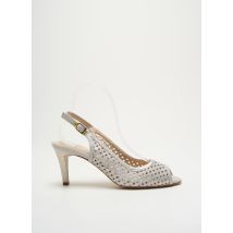 MODA DI FAUSTO - Sandales/Nu pieds argent en cuir - Femme - Taille 39 - Modz