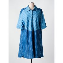 ORFEO - Robe mi-longue bleu en coton - Femme - Taille 34 - Modz