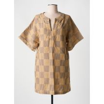 ORFEO - Robe courte beige en coton - Femme - Taille 34 - Modz
