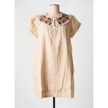 ORFEO - Robe courte beige en coton - Femme - Taille 34 - Modz