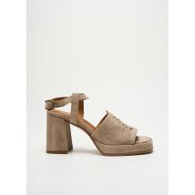 ALPE - Sandales/Nu pieds beige en cuir - Femme - Taille 40 - Modz