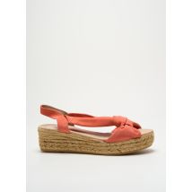 GAIMO - Espadrilles orange en cuir - Femme - Taille 40 - Modz