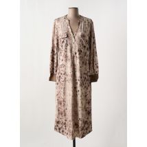 K-DESIGN - Robe mi-longue marron en polyester - Femme - Taille 38 - Modz
