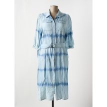 K-DESIGN - Robe mi-longue bleu en tencel - Femme - Taille 44 - Modz