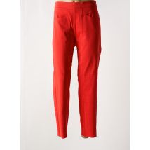 FRANK WALDER - Pantalon droit rouge en coton - Femme - Taille 50 - Modz