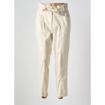 SUMMUM - Pantalon 7/8 beige en lin - Femme - Taille 38 - Modz