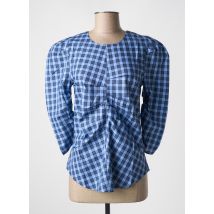 SANFASON - Blouse bleu en coton - Femme - Taille 38 - Modz