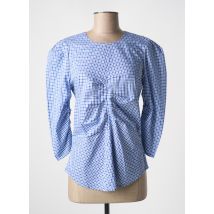 SANFASON - Blouse bleu en coton - Femme - Taille 38 - Modz