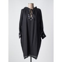 MARLO - Robe mi-longue noir en coton - Femme - Taille 38 - Modz