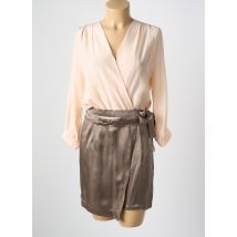 SANFASON - Combishort rose en soie - Femme - Taille 36 - Modz