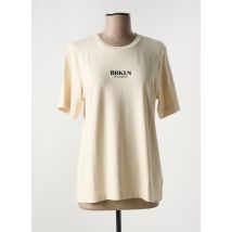 PENN & INK N.Y - T-shirt beige en viscose - Femme - Taille 38 - Modz