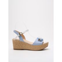 MLV - Sandales/Nu pieds bleu en cuir - Femme - Taille 39 - Modz