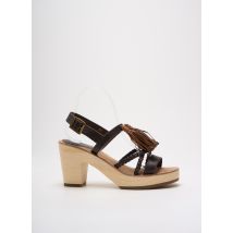 MTNG - Sandales/Nu pieds marron en cuir - Femme - Taille 39 - Modz