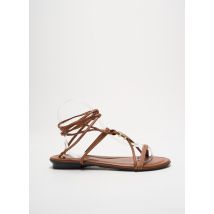 WITH MY SANDS - Sandales/Nu pieds marron en cuir - Femme - Taille 37 - Modz
