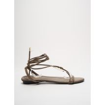 WITH MY SANDS - Sandales/Nu pieds vert en cuir - Femme - Taille 42 - Modz