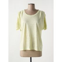 KANOPE - T-shirt jaune en lin - Femme - Taille 34 - Modz