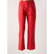KANOPE - Pantalon droit rouge en coton - Femme - Taille 40 - Modz