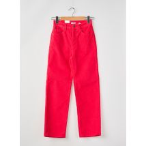 KANOPE - Pantalon droit rose en coton - Femme - Taille 34 - Modz