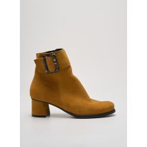 HIRICA - Bottines/Boots jaune en cuir - Femme - Taille 36 - Modz