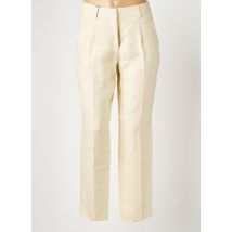 MAX MARA - Pantalon droit beige en lin - Femme - Taille 42 - Modz