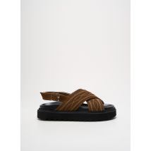 FREE LANCE - Sandales/Nu pieds marron en cuir - Femme - Taille 36 - Modz