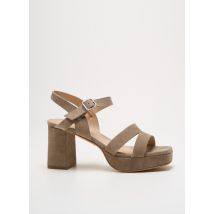 FREE LANCE - Sandales/Nu pieds beige en cuir - Femme - Taille 36 - Modz