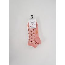 PERRIN - Chaussettes rose en coton - Femme - Taille 35 - Modz