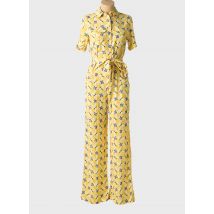 TARA JARMON - Combi-pantalon jaune en viscose - Femme - Taille 34 - Modz