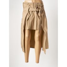 VICOLO - Jupe mi-longue marron en coton - Femme - Taille 38 - Modz