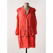 ELISA CAVALETTI - Tunique manches longues orange en lin - Femme - Taille 36 - Modz