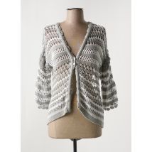 ELISA CAVALETTI - Gilet manches longues gris en coton - Femme - Taille 46 - Modz