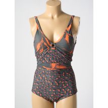 MIRADONNA - Maillot de bain 1 pièce orange en polyamide - Femme - Taille 40 - Modz