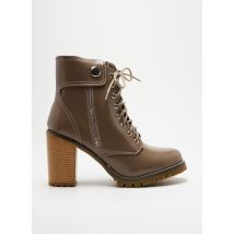 KS - Bottines/Boots marron en autre matiere - Femme - Taille 38 - Modz