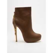 KS - Bottines/Boots marron en autre matiere - Femme - Taille 40 - Modz
