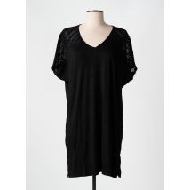 MIRADONNA - Tunique manches courtes noir en viscose - Femme - Taille 42 - Modz