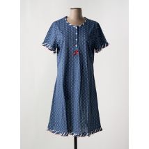 LINGELOR - Chemise de nuit bleu en coton - Femme - Taille 40 - Modz