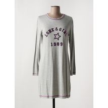 LOHE - Chemise de nuit gris en coton - Femme - Taille 36 - Modz