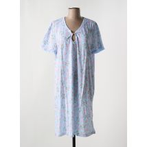 LINGELOR - Chemise de nuit bleu en coton - Femme - Taille 42 - Modz