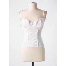 RAGNO - Top/Caraco blanc en coton - Femme - Taille 38 - Modz