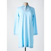LOHE - Chemise de nuit bleu en coton - Femme - Taille 40 - Modz