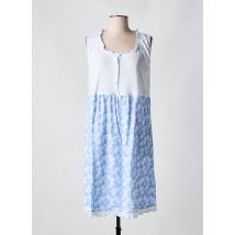 LINGELOR - Chemise de nuit bleu en coton - Femme - Taille 48 - Modz