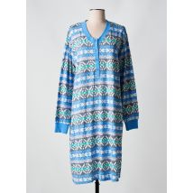 LOHE - Chemise de nuit bleu en coton - Femme - Taille 42 - Modz