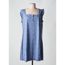 LINGELOR - Chemise de nuit bleu en coton - Femme - Taille 48 - Modz