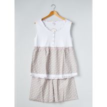 LINGELOR - Pyjama beige en coton - Femme - Taille 48 - Modz