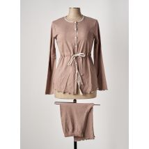 LINGELOR - Pyjama marron en coton - Femme - Taille 42 - Modz
